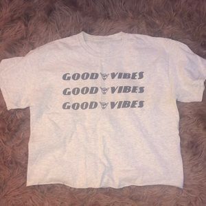 Good vibes Brandy Melville Cropped tee